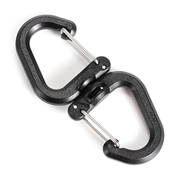 360 Rotating Double Carabiner Outdoor Swivels Clip Portable S Chain Hook Camping Double Hook Backpacks Keychains Carabin