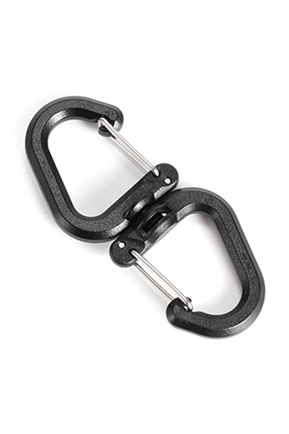 360 Rotating Double Carabiner Outdoor Swivels Clip Portable S Chain Hook Camping Double Hook Backpacks Keychains Carabin