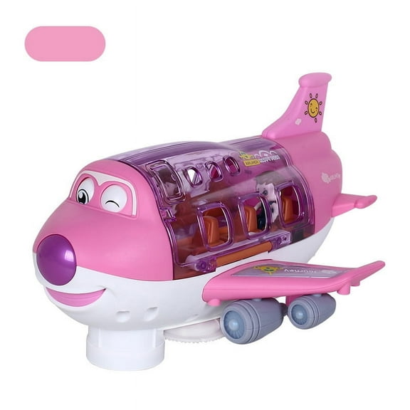 360° Rotating Electric Plane Airplane Toys For Kids Bump And Go Action Toddler Toy Plane With LED Flashing Light Sound