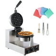 thumbnail image 1 of 360° Rotating Electric Waffle Making Machine | 50-250℃ Non-Stick Flip Waffle Iron Waffle Maker Time Control Temperature Adjustable, 110V 1200W, 1 of 7