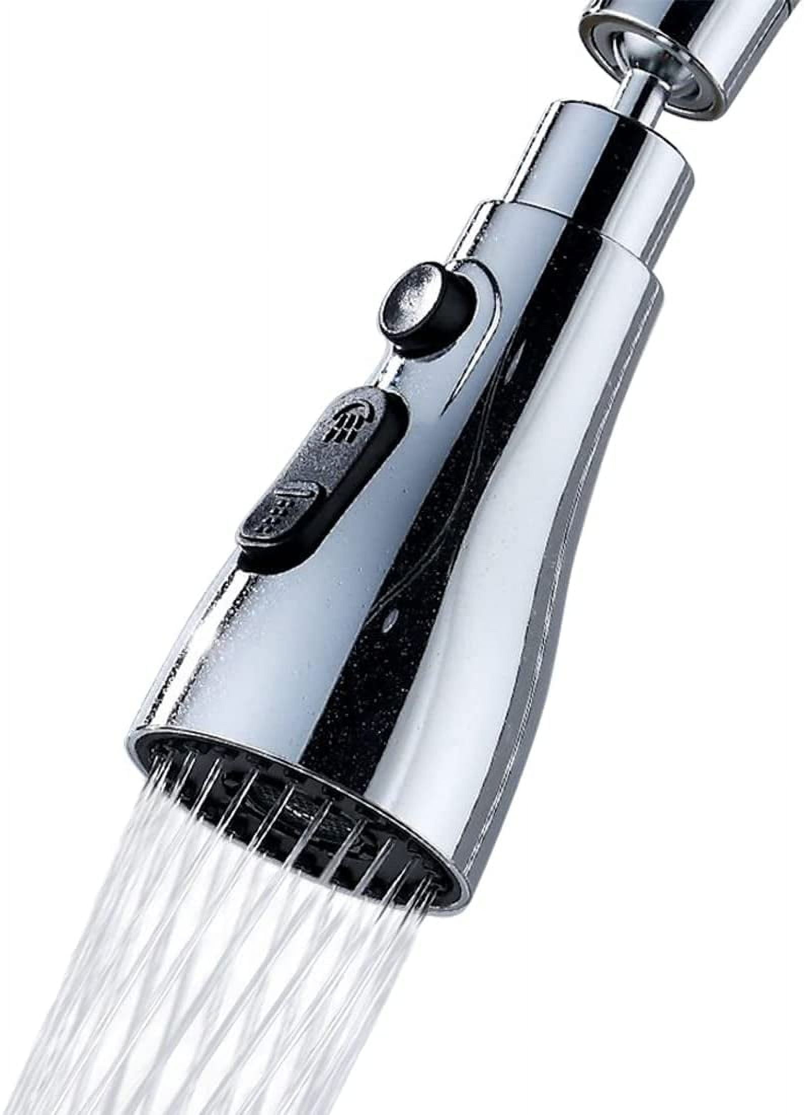 360° Rotating Faucet Aerator, Three-Function Kitchen Sink Sprayer Attachment – Standard 55/64'' Female Thread, Easy-Install Replacement Part（Adapter Included）