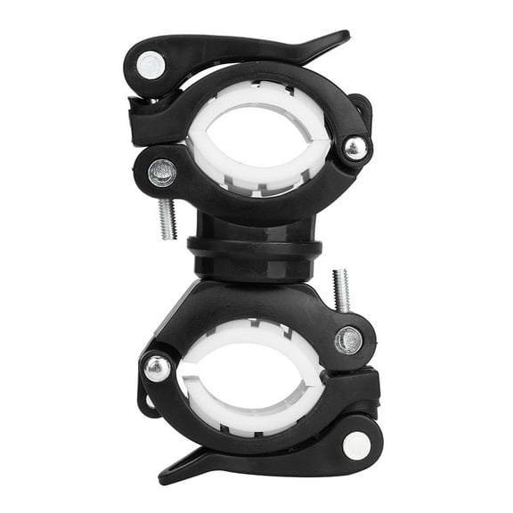 360 Rotating Flashlight Torch Clip Mount with Front Light Bracket Holder for Secure Hands-Free