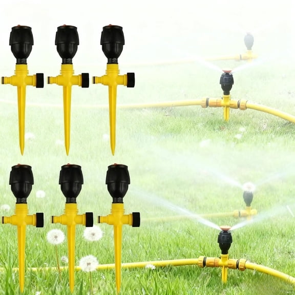 360° Rotating Garden Sprinkler, 3-Speed Water-Saving Settings, Automatic Irrigation System for Large Lawn Yard Coverage, Adjustable & Sturdy