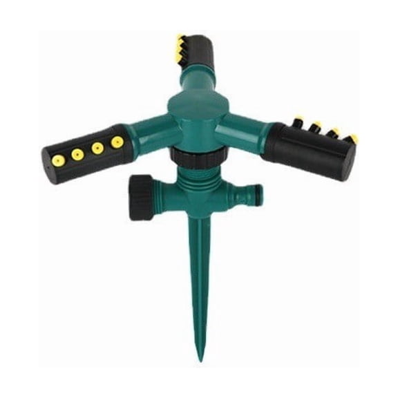 360° Rotating Garden Sprinkler with 8 Spray Patterns, Automatic Lawn Watering System for Yard Grass, Heavy Duty Sprinkler on Spike Base for Large Small Area