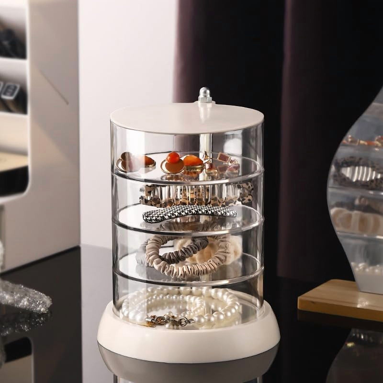 360° Rotating Hair Accessories Organizer, Clear 4-Layers Acrylic ...