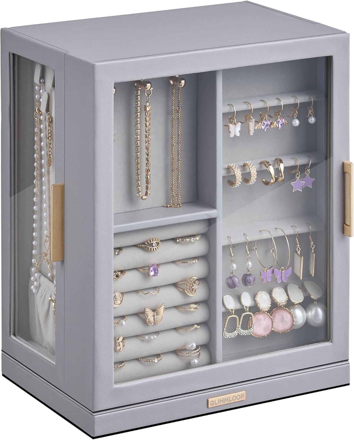 360 ° Rotating Jewelry Box with 7 Drawers, Spacious Vertical Jewelry ...