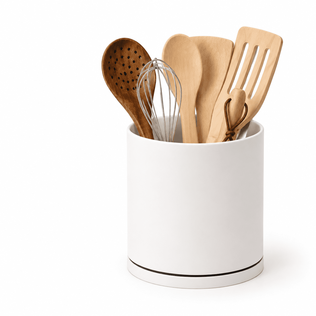 360° Rotating Kitchen Utensil Holder 7.2 In Oatmeal 72-x-d-2 - Walmart.com