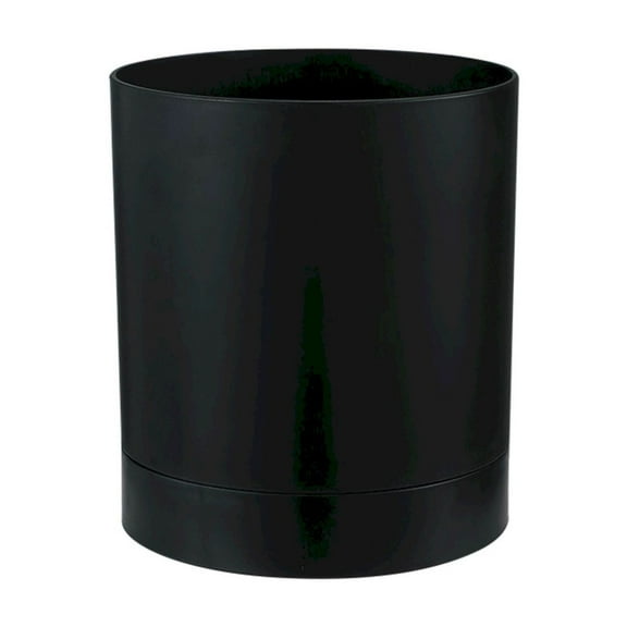 360° Rotating Kitchen Utensil Holder (Black) - Large Countertop Crock w/ 3 Compartments for Farmhouse Decor.