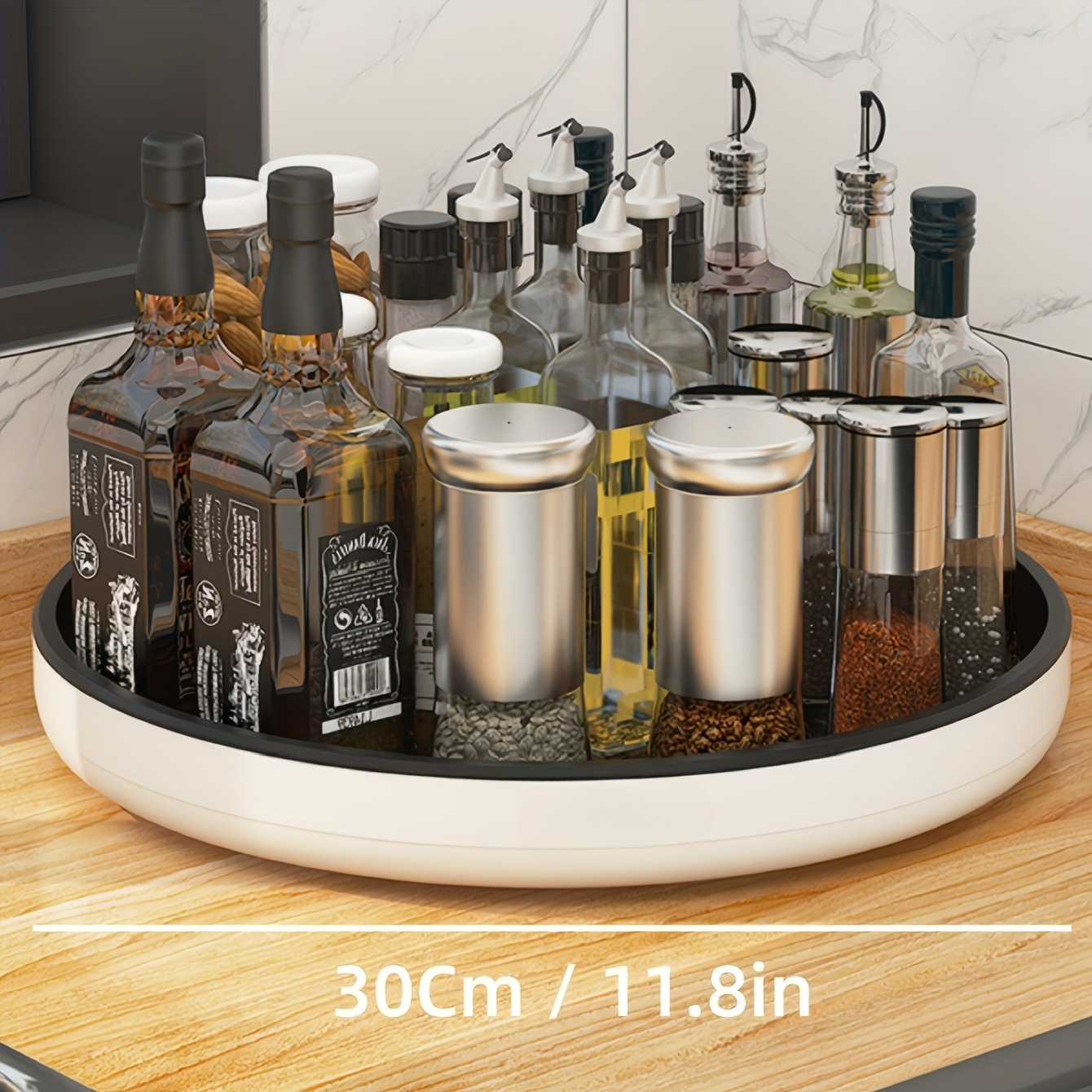 360° Rotating Lazy Susan - Non-Slip Spice Rack Organizer For Kitchen ...