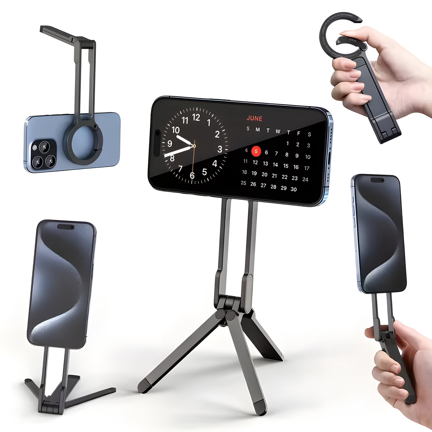360° Rotating Magnetic Phone Tripod, Foldable for iPhone 17/16/15/14 Pro Max/Air, Adjustable Base for Vlogging, Fitness & Travel