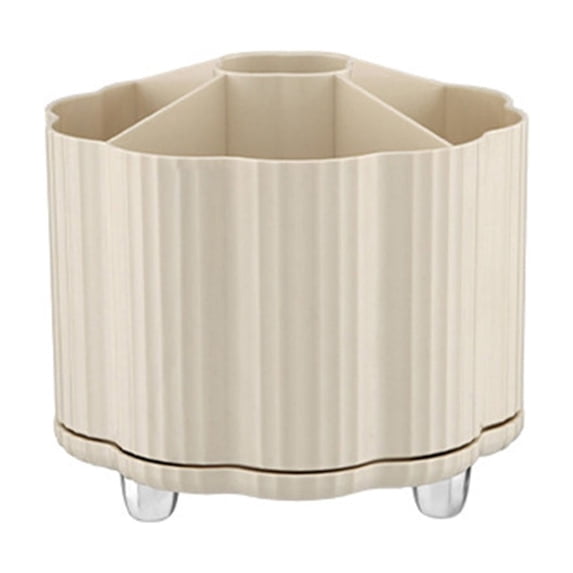 360° Rotating Makeup Brush Holder Vanity Organizer for Bathroom Desk Countertop Storage