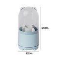 thumbnail image 1 of 360° Rotating Makeup Brushes Holder Portable Desktop Makeup Organizer Cosmetic Storage Box Make Up Tools Jewelry Container Blue B, 1 of 6