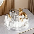 thumbnail image 1 of 360 Rotating Makeup Organizer, Clear Acrylic Cosmetic Storage Turntable for Skincare, Perfume & Lipstick, Round Spinning Tray with Brush Holder for Vanity, Bathroom, 1 of 6