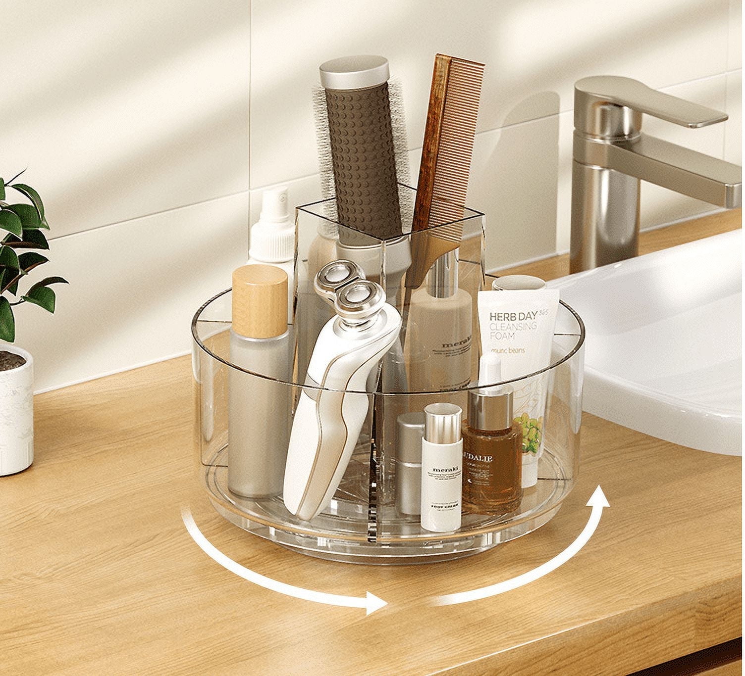 Ameitech 360 Rotating Makeup Organizer, Beauty Brush & Nail Polish