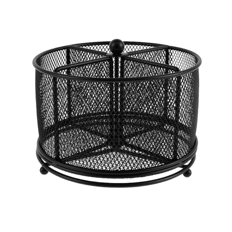 4-Section Black Mesh Cutlery Caddy, Cutlery Holder, Flatware Organizer, Forks, Spoons, Knives, Countertops 4-Section Black Mesh Cutlery Caddy, Cutlery Holder, Flatware Organizer, Forks, Spoons, Knives, Countertops