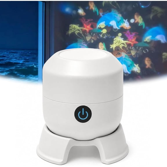 360° Rotating Ocean Wave Projector Light USB Rechargeable LED Underwater Sea Ceiling Projector Ambient Night Light for Bedroom Home Theater and Living Room Decor (Ocean-Rechargeable)
