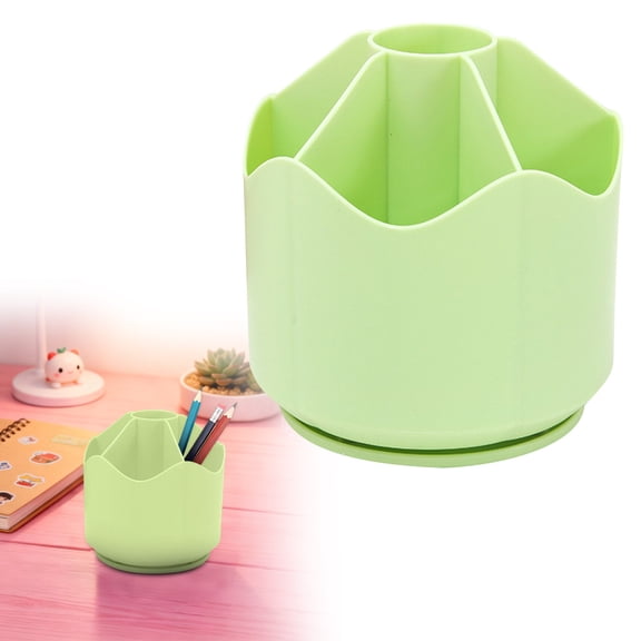 360 Rotating Pen Holder Large Capacity Desktop Organizer For Pens Markers Scissors And Stationery Multi Functional Storage