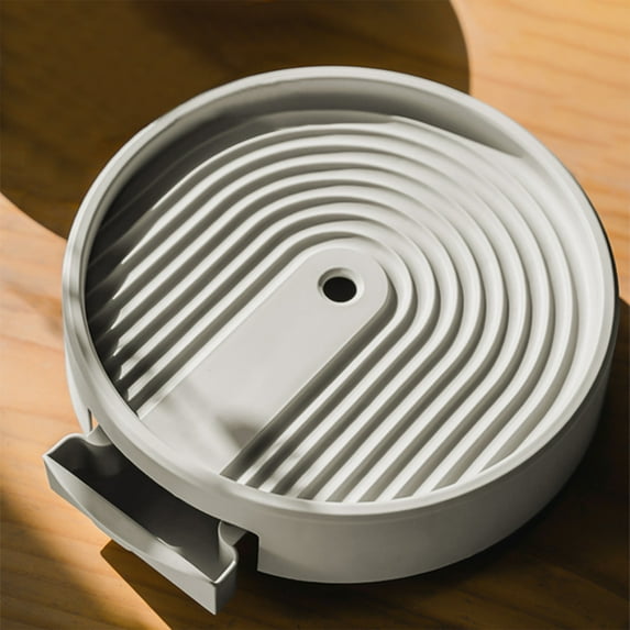 360° Rotating Plant Tray with 4 Silent Rollers, Heavy Duty Plastic Plant Caddy with Drainage Hole, Slip Resistant Flower Pot Saucer for Indoor Outdoor Use, Fits 26cm Pots, Easy to Clean & Move