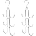 thumbnail image 1 of 360°Rotating Purse Hangers,2 Pack Purse Organizer for Closet,Silver Metal Bag Holder Storage Hooks,Portable Purse Racks, 1 of 6