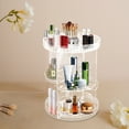 thumbnail image 1 of 360° Rotating Round Makeup Organizer, Clear Cosmetic Storage Shelf, Adjustable Shelf Rotatable Cosmetic Organizer New, 1 of 19