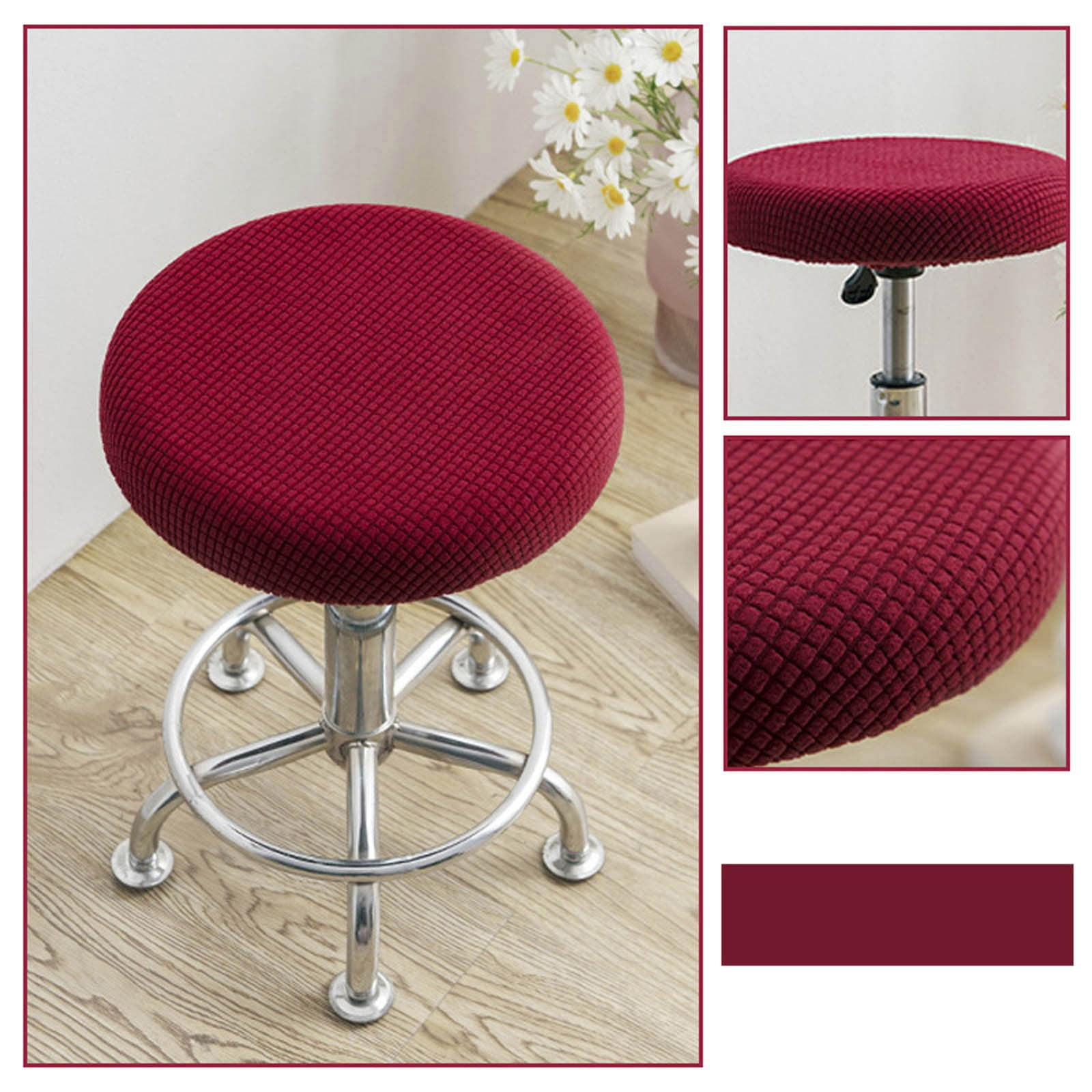 360° Rotating Seat Cushion Padded Seat Cushion Round Stool Chair Cover