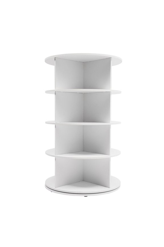 360 Rotating Shoe Rack with 4-Tier Design for 16 Pairs of Shoes, Eco-Friendly PVC, Simple to Assemble, Space-Saving and Modern Design