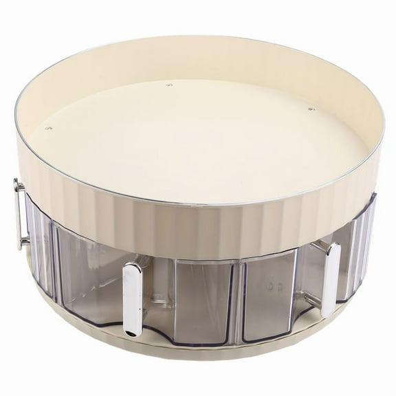 360 Rotating Spice Organizer Double Layer Spice Tray Round Rotating Spice Rack B