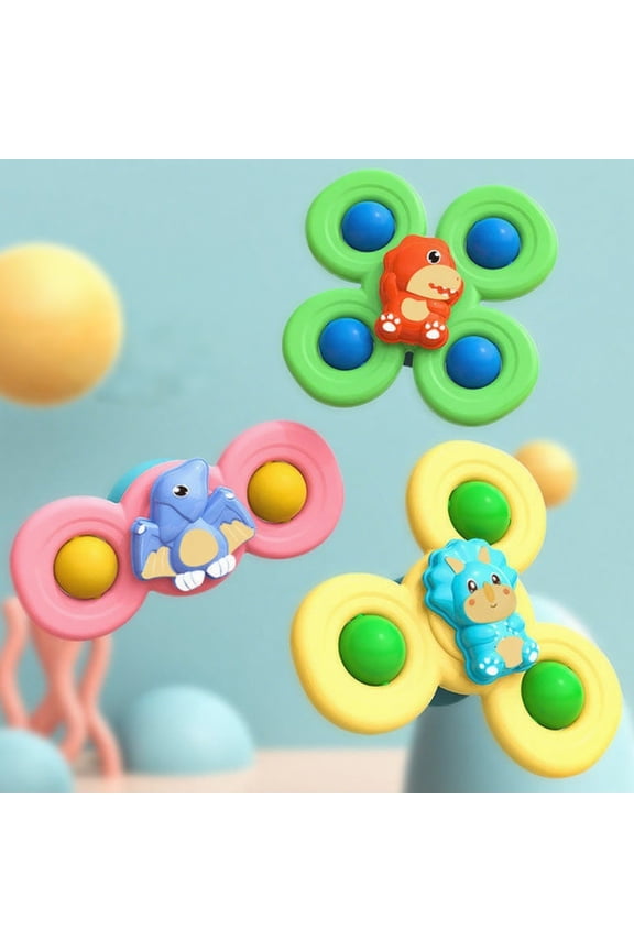 360° Rotating Spinning Toys for Klds, Nylon Bearing Silent Spinner, Sensory Toys for Autism, Suction Cup Base for Tabletop & Bath Time, Visual Tracking & Focus Training Tool