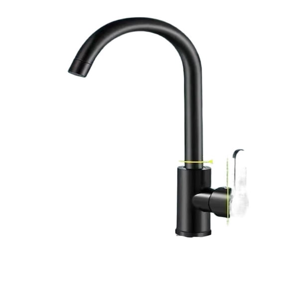 360° Rotating Splash Proof Basin Faucet, Hot Cold Water Sink Mixer Brass Tap For Kitchen Bathroom Single Holder And Hole Tapware - Modern Design