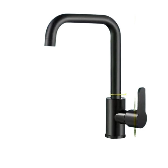 360° Rotating Splash Proof Basin Faucet, Hot Cold Water Sink Mixer Brass Tap For Kitchen Bathroom Single Holder And Hole Tapware - Modern Design