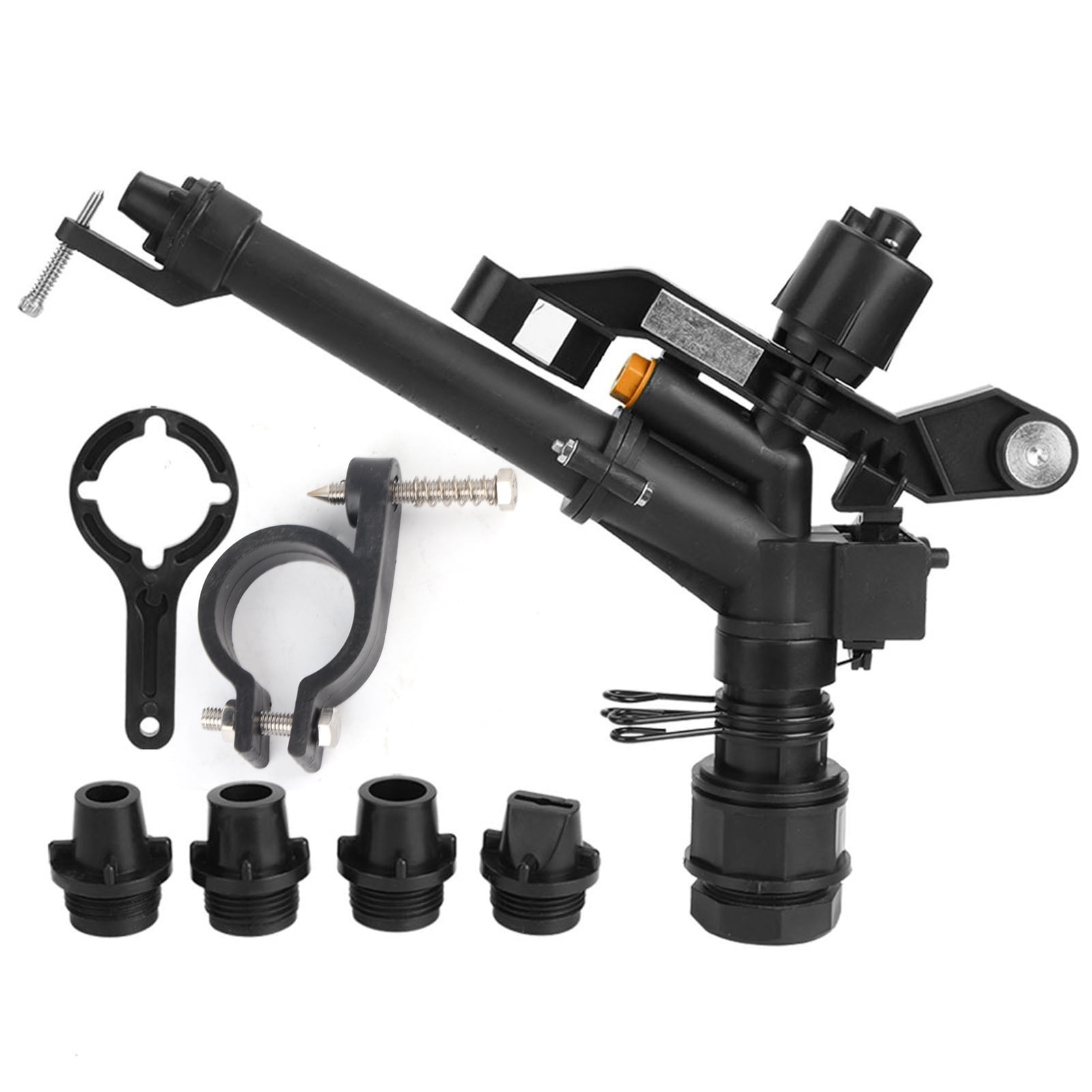 360 Rotating Sprinkler, 1.5" To 1" Adapter, Durable Plastic, Ideal For Lawns  Gardens