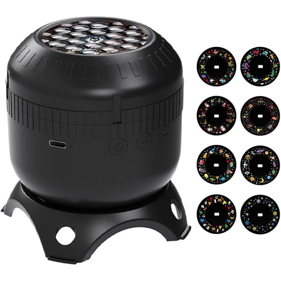 360°Rotating Starry Sky Ocean Projector Night Light, 8 in 1 Ambient Mood Lighting for Bedroom Ceiling Wall, Suitable for Kids Gifts Halloween Christmas Birthday Various Festivals/Black