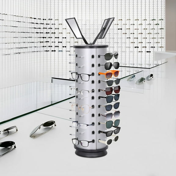 360 Rotating Sunglasses Display Stand, Glasses Holder Organizer for Optical Stores, Exhibitions, Clothing Stores for Displaying and Selling Sunglasses, Presbyopes, and Other Kinds of Glasses