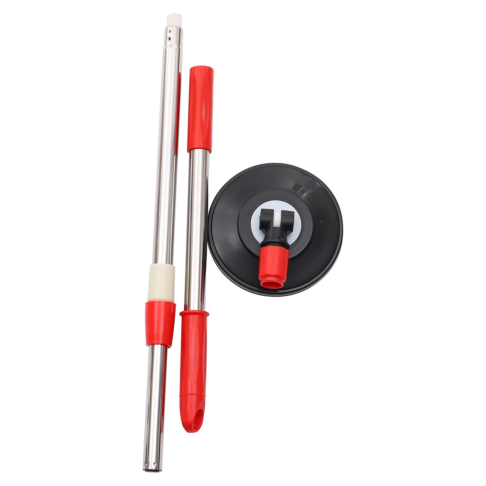 360 Rotating Telescopic Mop Handle Replacement for Floor Cleaning Red