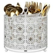 360  Rotating Utensil Caddy Countertop Cutlery Silverware Caddy Holder with 4 Compartment