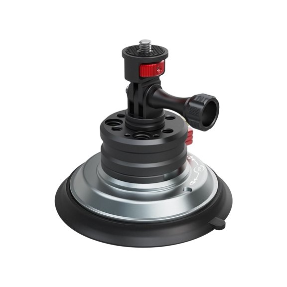360 Rotation Alloy Car Mount with Vacuum Suction for Stable Camera Attachment on Vehicles