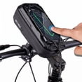 thumbnail image 1 of Bike Handlebar Bag, EVA Hard Shell Bicycle Front Bag with Phone Holder, Waterproof Cycling Bag for Road & Mountain Bikes, 1 of 12