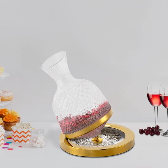 360 Rotation Red Wine Decanter Set with Glasses