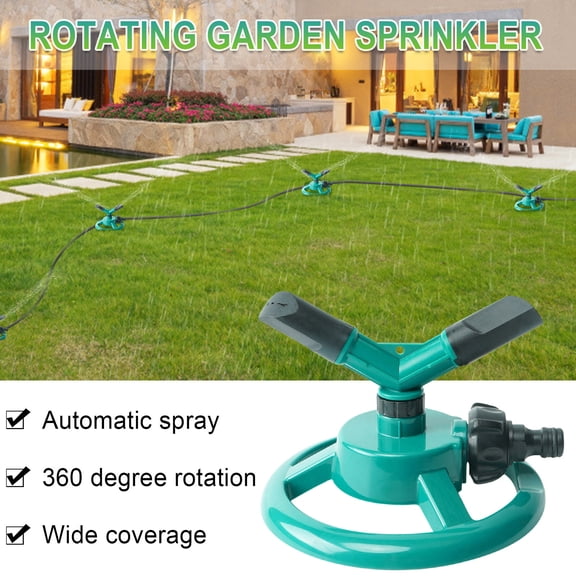 360 Round Base Lawn Sprinkle,Automatic Rotating Lawn Sprinkler System for Garden Irrigation,Adjustable Rotating Sprinkler for Yard, Garden Irrigation with Water-Efficient Spray