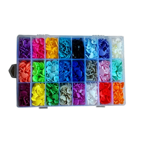 WEAVILUX 360Sets Plastic Snap Fasteners for Clothes with Assorted Color Buttons