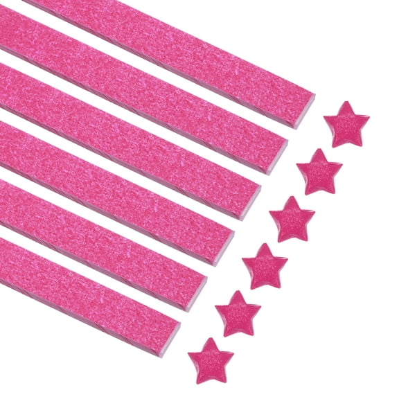 360 Sheet Origami Paper Glitter Star Paper Matte Deep Rose Fold Paper,0.4 x 9.5"