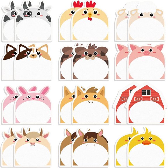 360 Sheets Cartoon Notes Pad Adhesive Note Paper Small Notes Memo Pad Small Notepads Pocket Memopad for Writing