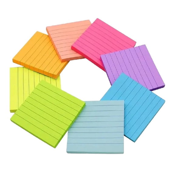 360 Sheets Colorful Note Paper 3x3Inch Wide Lined Notes Pocket Notepads Water Adhesive Note Paper