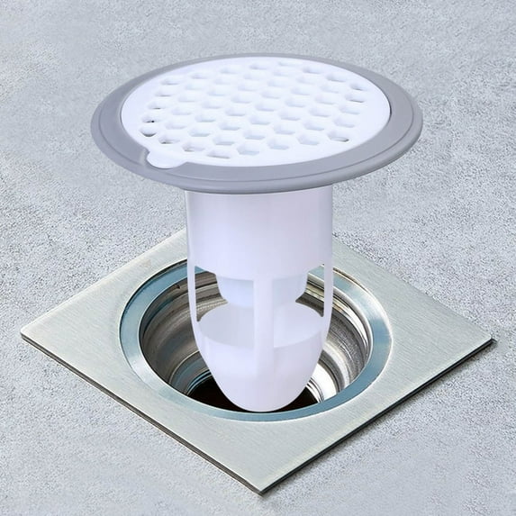 360° Shower Drain Cover with Hair Catcher | Removable Deodorant Filter for Bathroom Floor Drain | 4-Way Water Prevents Flooding | Fits 3.7-5cm Pipes