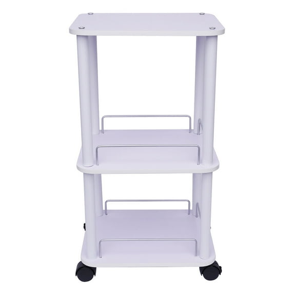 360° Spa Rolling Cart Salon Cart Storage Station 40kg Beauty Salon Trolley Esthetician Cart White,15.0*13.4*27.2in