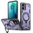 thumbnail image 1 of 360° Spin Magnetic Kickstand for Motorola Moto G Power 5G 2024 Case, [Compatible with MagSafe] [Sturdy & Versatile Stand] Military-Grade Drop Protection Anti-Fingerprint Anti-Scratch, Purple, 1 of 6