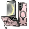 thumbnail image 1 of 360° Spin Magnetic Kickstand for Samsung Galaxy A15 Case, [Compatible with MagSafe] [Sturdy & Versatile Stand] Military-Grade Drop Protection Anti-Fingerprint Anti-Scratch, Rosegold, 1 of 6