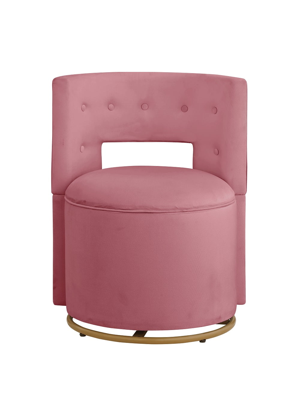 360° Swivel Accent Chair with Storage Function, Velvet Curved Chair