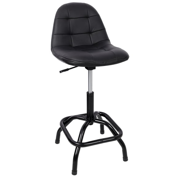 360 Swivel Adjustable Height Bar Stool with High Back Support, Modern Counter Stool for Bar, Shop, Kitchen