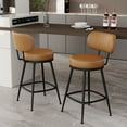thumbnail image 1 of 360° Swivel Bar Stools Set of 2, 36 inch Counter Height Bar Stools Modern Barstools , Metal Frame & Footrest for Kitchen Island, Cafe, Pub, Bar Counter, 1 of 8